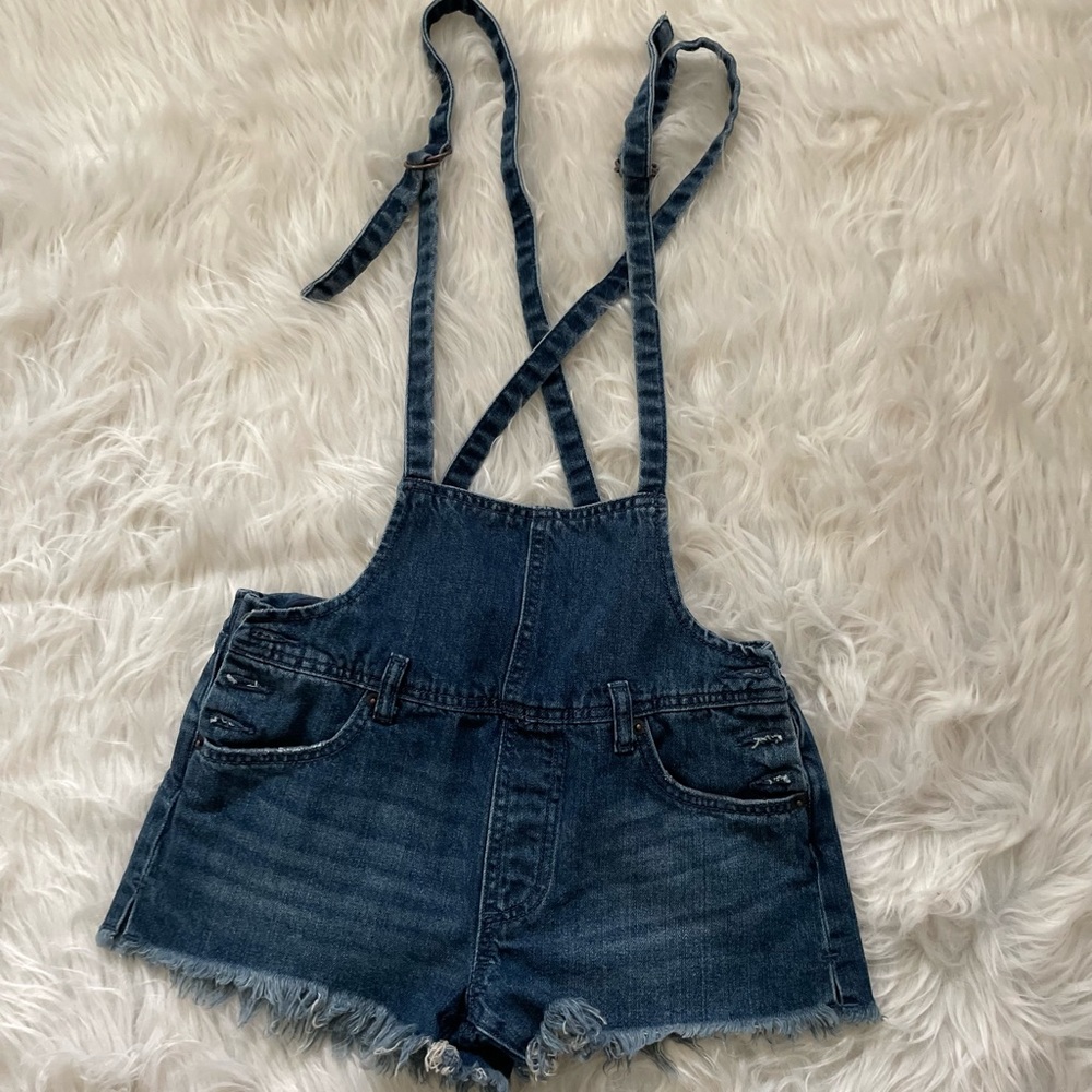 Free People Overall Shorts